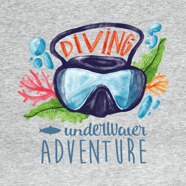 Diving underwater t-shirt | scuba diver desgin by OutfittersAve